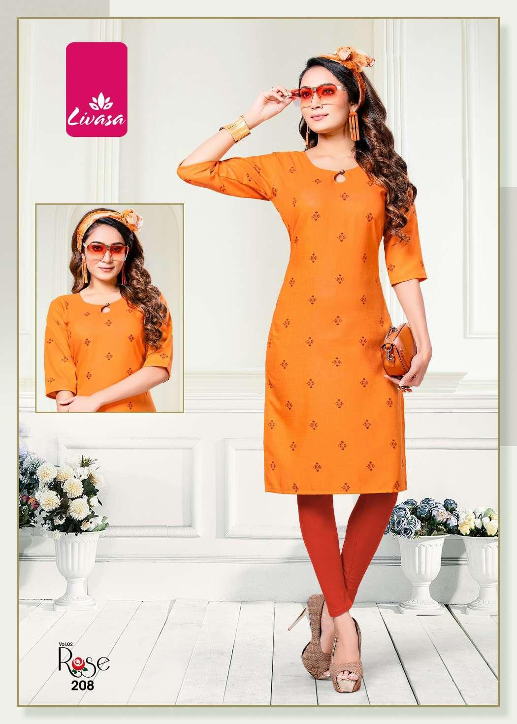 Livasa Rose 2 Cotton Printed Regular Wear Kurti Collection